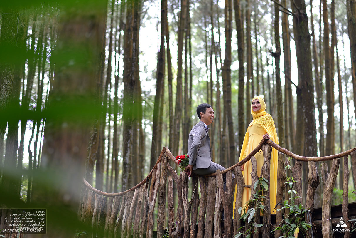 7 Foto Prewedding Outdoor Hijab Di Hutan Pinus Imogiri Jogja