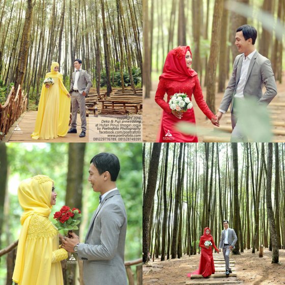 7 Foto Prewedding Outdoor Hijab di Hutan Pinus Imogiri Jogja Prewed
Deka+Puji Fotografer