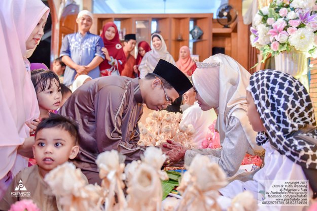 Foto Hataman Quran Pengantin Melayu Bugis Pernikahan Muslim di Pekanbaru