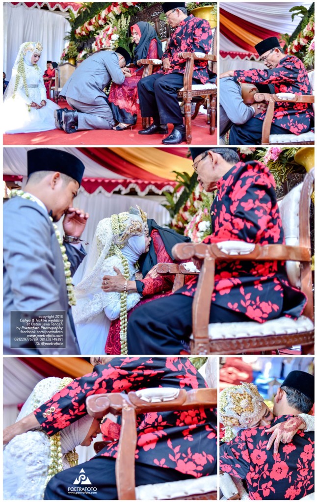 Sungkeman Pengantin Muslim dg Gaun Pengantin Muslimah Sunda Siger Hijab Wedding Klaten Pernikahan Cahya+Hakim
